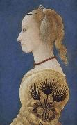 Alessio Baldovinetti Portrait of a lady in yellow oil on canvas